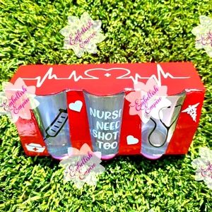 NEW 3pc Custom Shot Glass Set